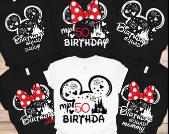 Disney Birthday Girl and Boy Shirt, Disney Birthday Family Shirt, Disney Trip 2026, Disney Birthday Squad Shirt, Disney Birthday Girl Shirts