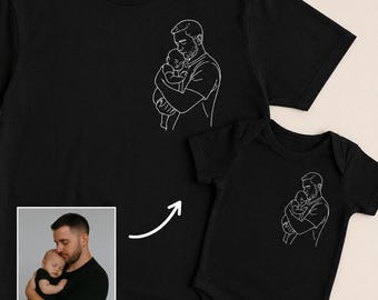 Camiseta personalizada para el Día del Padre, Nuestro Primer Día del Padre, Camiseta a juego personalizada para el Día del Padre, Regalo para el Día del Padre, Primer Día del Padre.