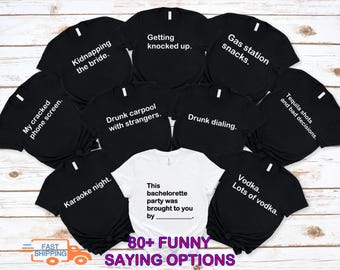 Funny Bachelorette Party Shirts: Cards Against Humanity Theme