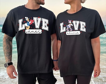 Couple Matching Disney Sweaters, Sweethearts Nite Sweater, Disney Valentines Couple Sweatshirt, Disney Honeymoon, Disneyland Valentines