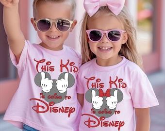 This Kid Is Going to Disney Shirt, Matching Mickey & Minnie Kids Vacation Tee
