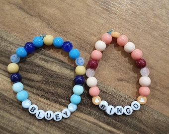 Bluey and Bingo Beaded Bracelets
