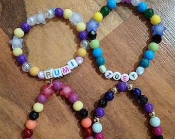 Pulseiras de contas Huntrix - KPop Demon Hunters