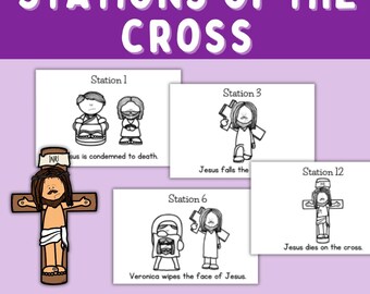 Stations of the Cross Mini Book | Catholic Lent Activity for Elementary ...