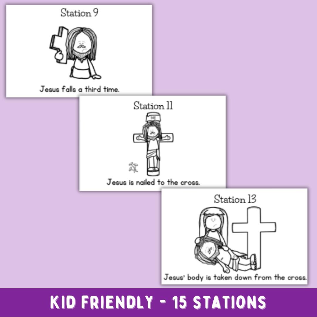 Stations of the Cross Mini Book | Catholic Lent Activity for Elementary ...