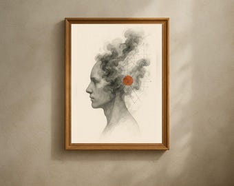 Vision of Thought – Surreal Abstract Portrait – Digital Art