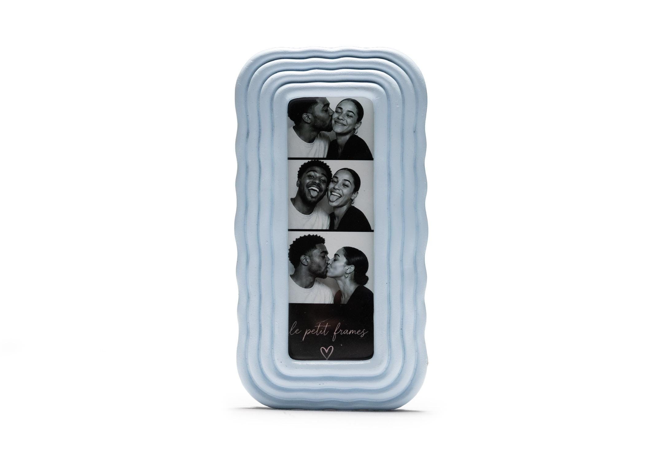 Booth Frame Blue Photo Booth Picture Frame- Wavy Powder Blue 2x6 - Etsy