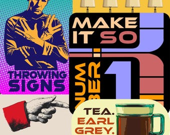 Star Trek Vinyl Sticker Lot - Series A (Five Stickers)