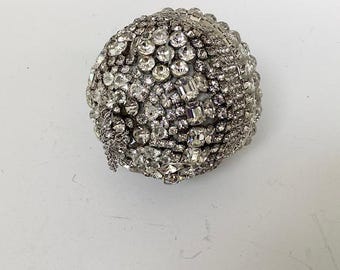 Rhinestone Christmas Tree Ornament: Jeweled Holiday Decor