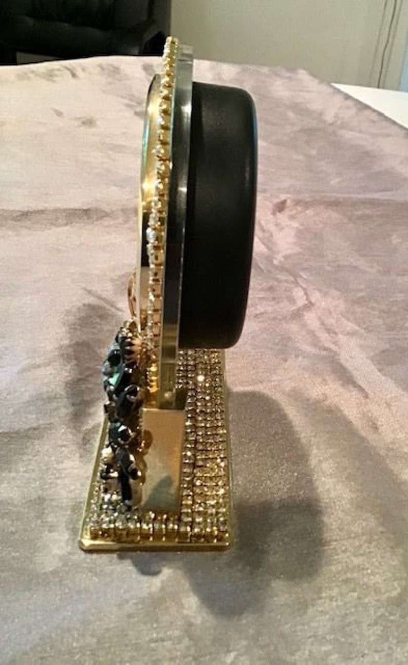 Desk Clock Bejeweled Stuart Austin Quartz Clock Stunning Etsy
