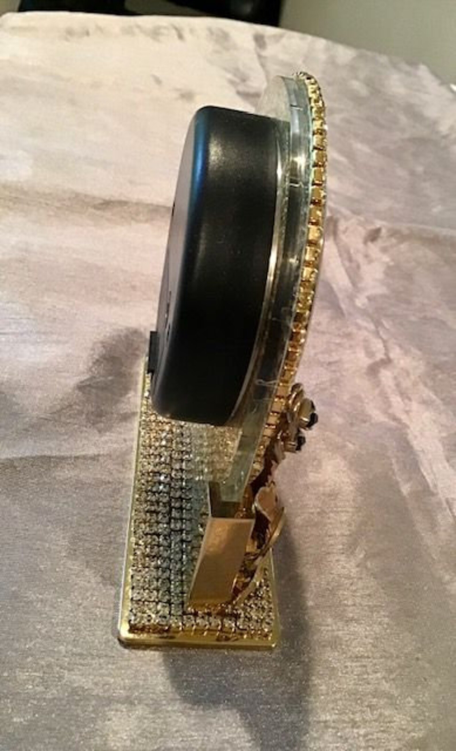 Desk Clock Bejeweled Stuart Austin Quartz Clock Stunning Etsy