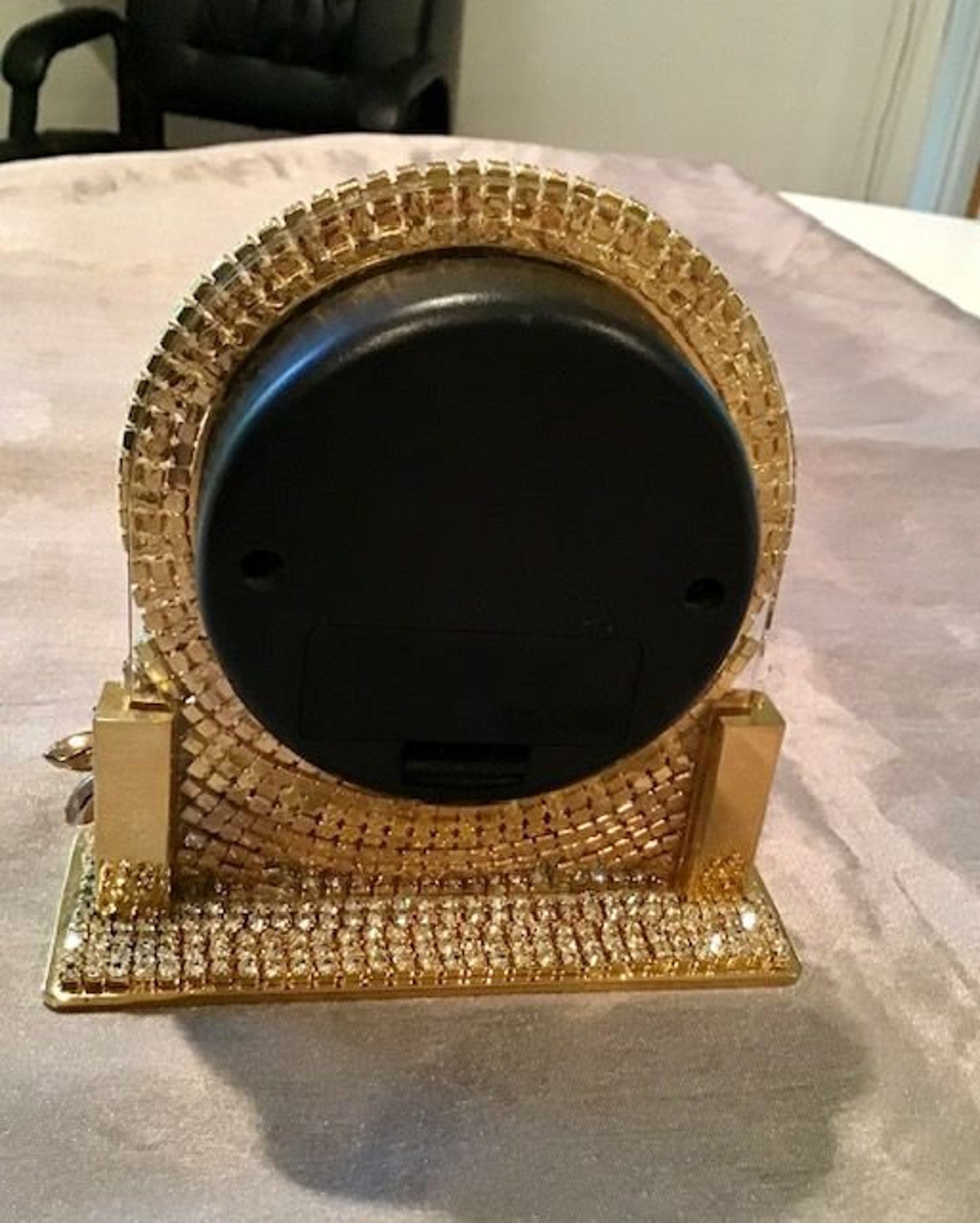 Desk Clock Bejeweled Stuart Austin Quartz Clock Stunning Etsy