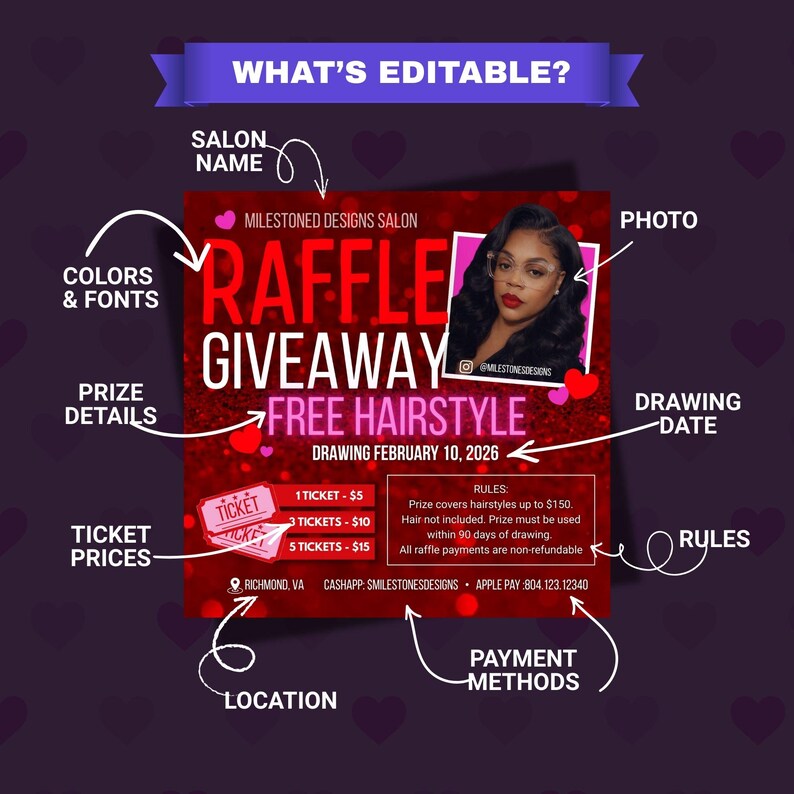 Animated Raffle Giveaway Video | Hairstylist Nail Tech Makeup Artist ...