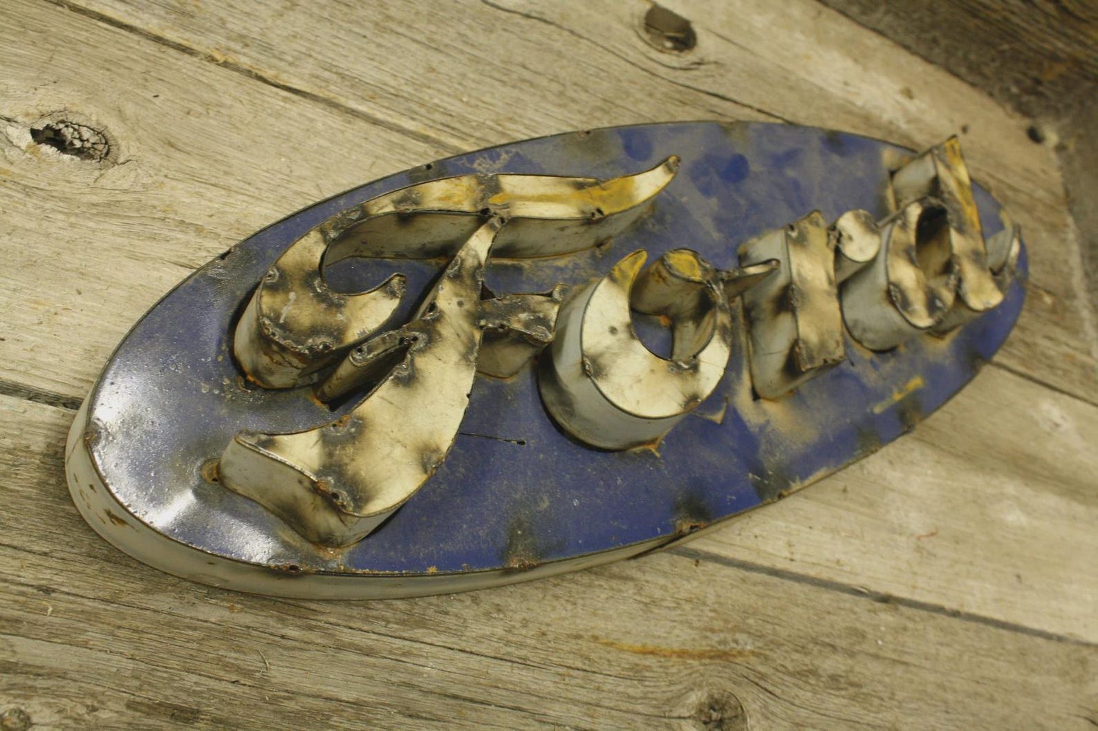 Recycled Tin Metal OVAL FORD Sign Gas Oil Garage Man Cave Home Decor - Etsy