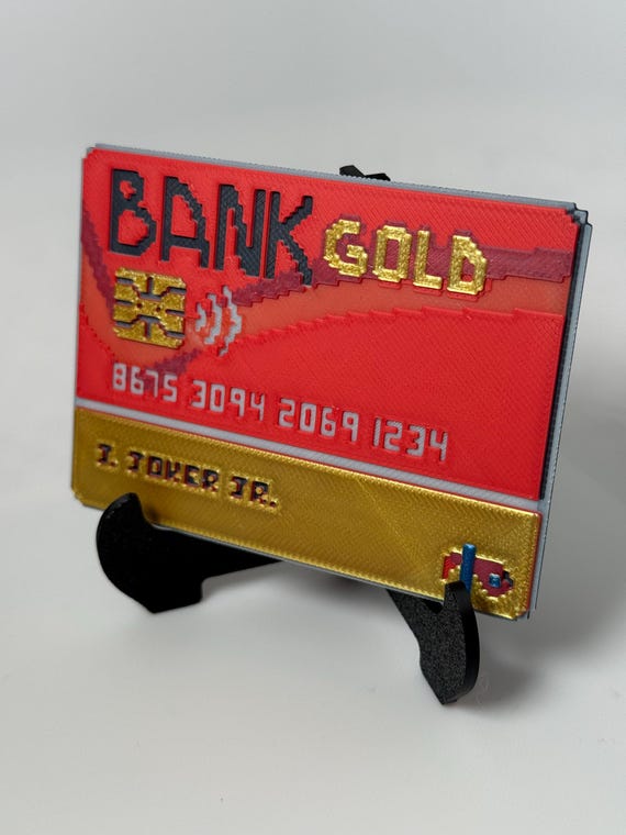 holographic card balatro Balatro Blueprint Joker Holographic Credit Card Skin main image 0