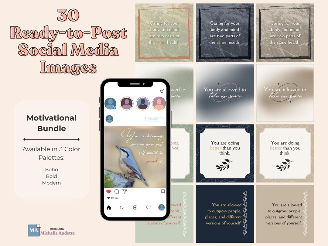 Encouraging Posts 30-day Motivational Social Media Bundle | Faith-based Caregiver Quotes ...