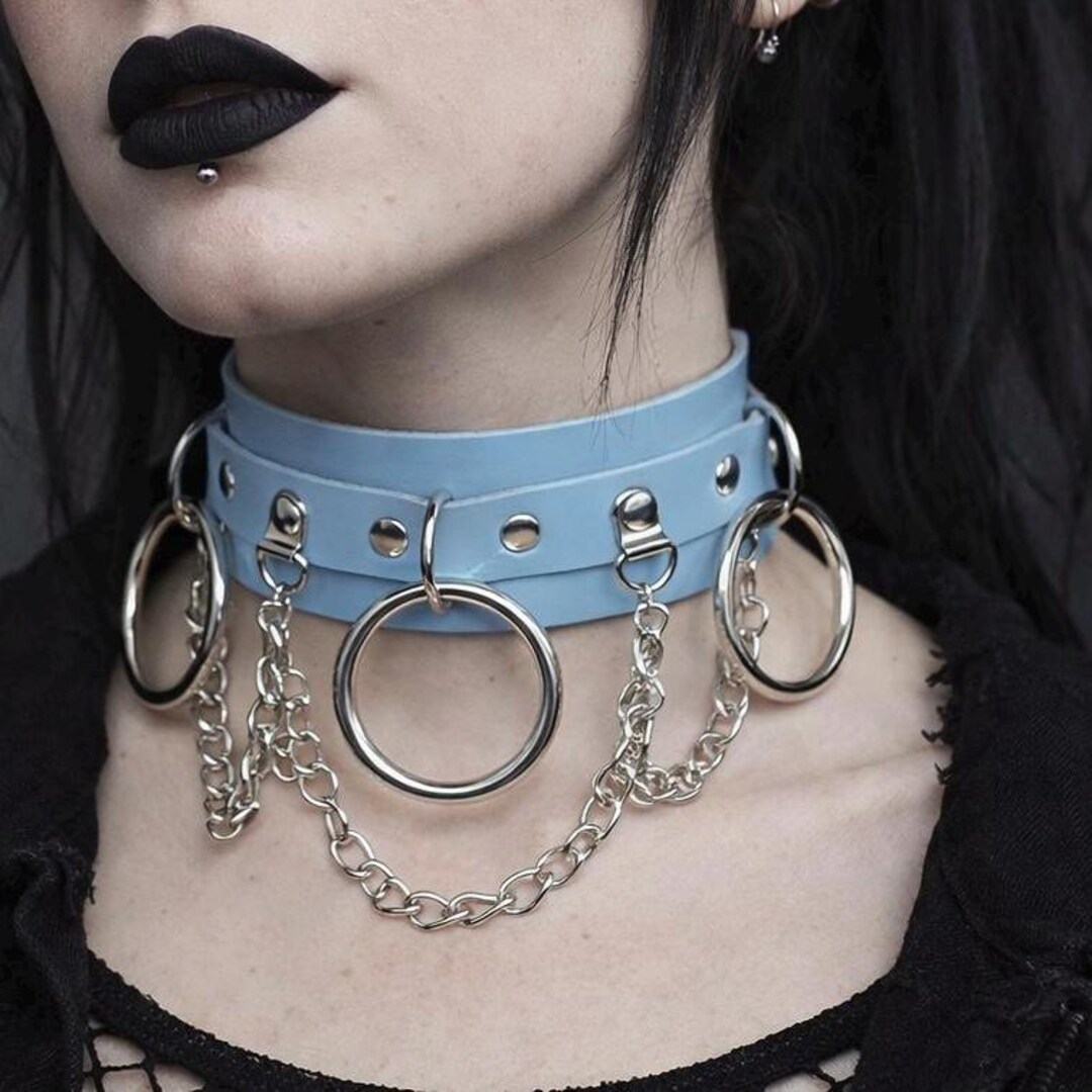 Set Accessori Y2K Goth E Punk – Choker Cuore, Cintura Doppio Foro E 6 Bracciali In Similpelle Per Look Alternativi - 3