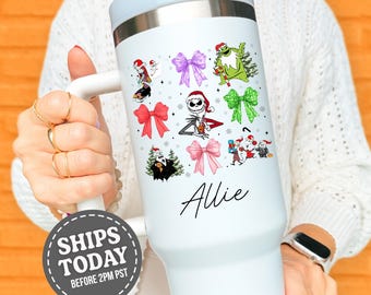 Personalized Christmas Tumbler, Holiday Character Cup, Winter Gift Idea, Festive Drinkware, Christmas Present, Holiday Celebration Cup