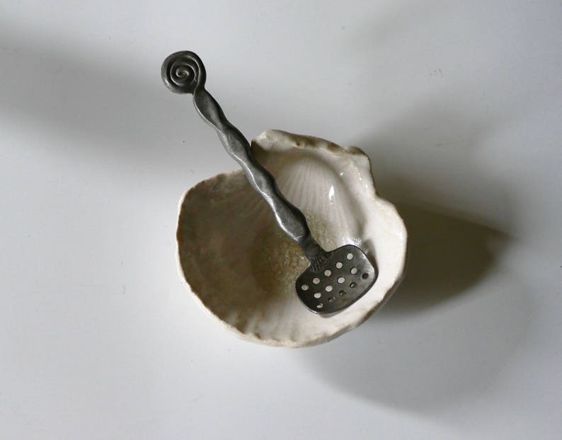 Perfect for tea bag holders and much more! Melted Beach Glass in Beautiful White Shell Bowls ring dishes Only 5.00 each