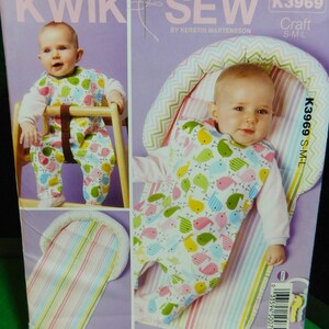 infant changing pad and bib pattern kwik sew 3969