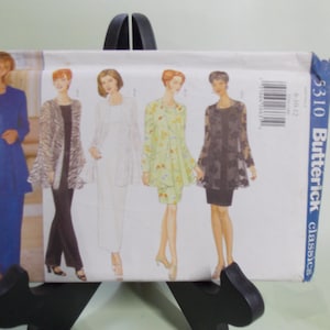 May include: A sewing pattern for five different women's jackets. The pattern is from Butterick Classics and is number 5310.