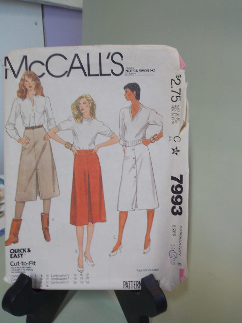 Misses' Junior Petite Skirt Cut Pattern Mccalls 7993 - Etsy