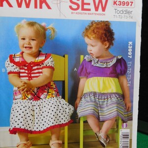 toddlers dress and panties pattern kwik sew 3997