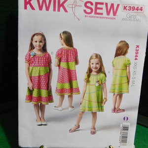 girl&#39;s dresses pattern kwik sew 3944