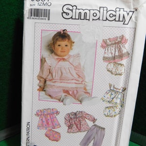 babies top apron sundress pants and panties pattern simplicity 9351
