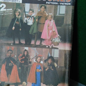 childs costumes with cape robe tunic and headpieces simplicity 8004