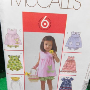 toddler children&#39;s top dress panties and handbag pattern McCall&#39;s 4757