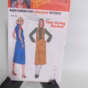 sewing pattern, Marie Osmond  misses vest and skirt Butterick 6661  uncut pattern