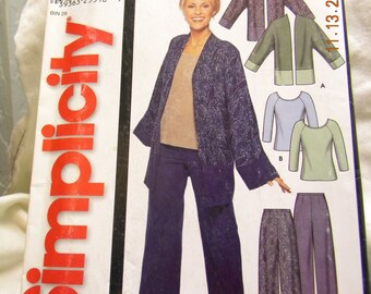 misses jacket shirt and pants pattern Simplicity 7049 uncut