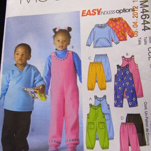 toddler jumpsuit top and pants  pattern mccalls m 4644 uncut