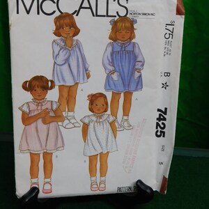 toddler/ Children  dress, jumper uncut pattern McCall 7425