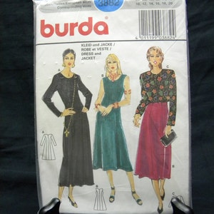 woman dress and jacket, burda  pattern 3882 uncut unopened