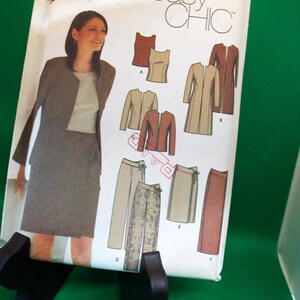 misses top, coat or jacket, pants and skirt simplicity easy chic 9327