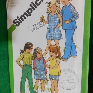 niño vestido jumper o top camisa tirar en pantalones o pantalones cortos patrón simplicidad 5120