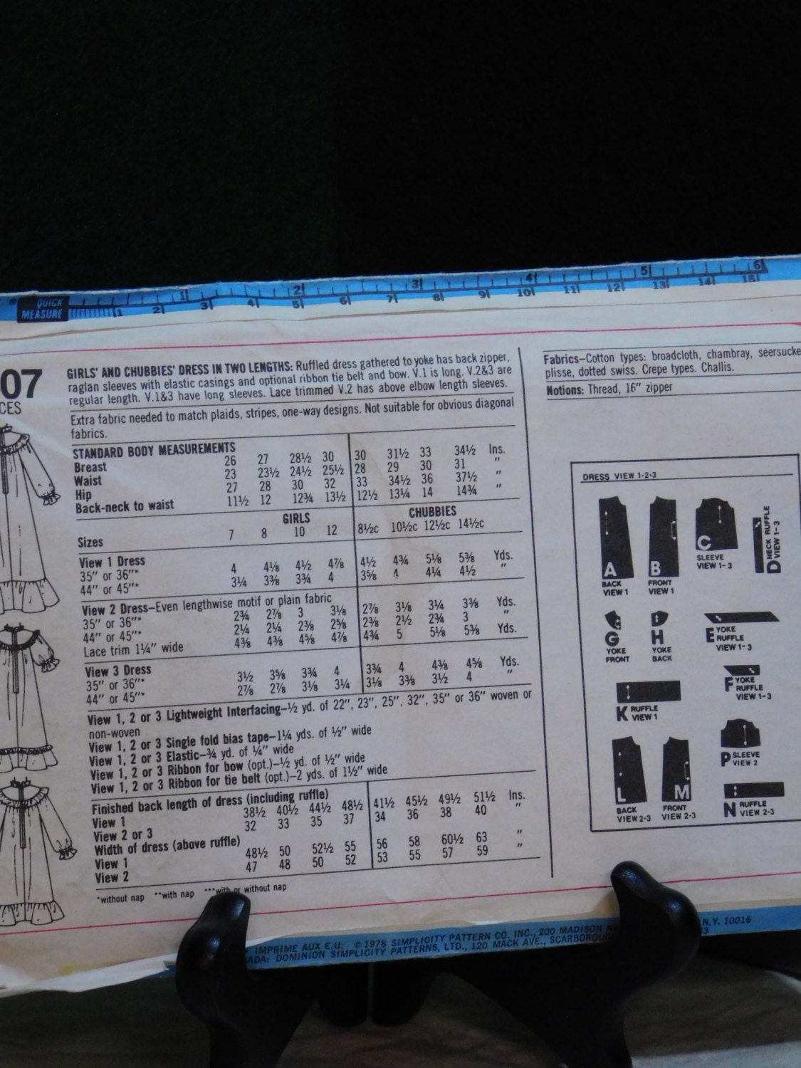 Girls and Chubbies Dress Pattern in Two Lenghts Simplicity 8807 - Etsy