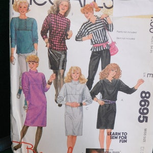 misses dress or top for stretch knits pattern mccalls 8695