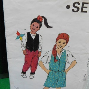 girl&#39;s  vest pants and shorts   pattern kwik sew 1953