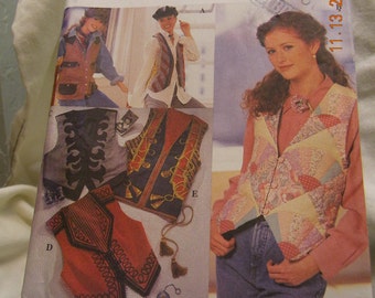 misses vest pattern simplicity 8698