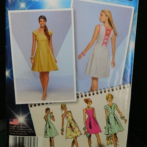 misses dress with bodice variation pattern simplicity 0571