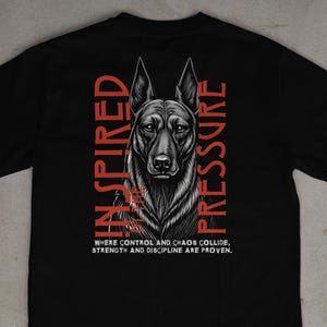 Camiseta/Sudadera con capucha para perro pastor belga malinois K9: camiseta de entrenamiento para perros de protección