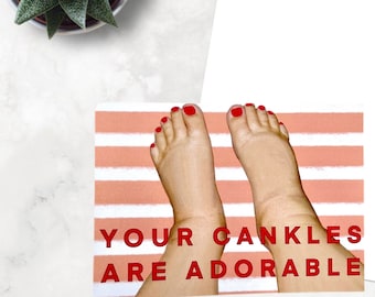 Funny Pregnancy Card, Adorable Cankles, New Mom Gift