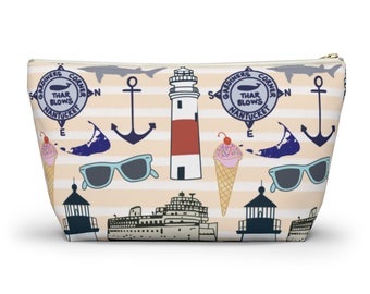 All things ACK- beach stripe Accessories pouch