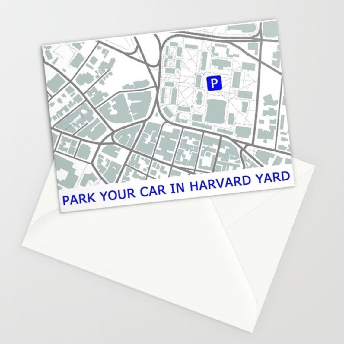 Harvard card Harvard Square Boston accent card park your Etsy