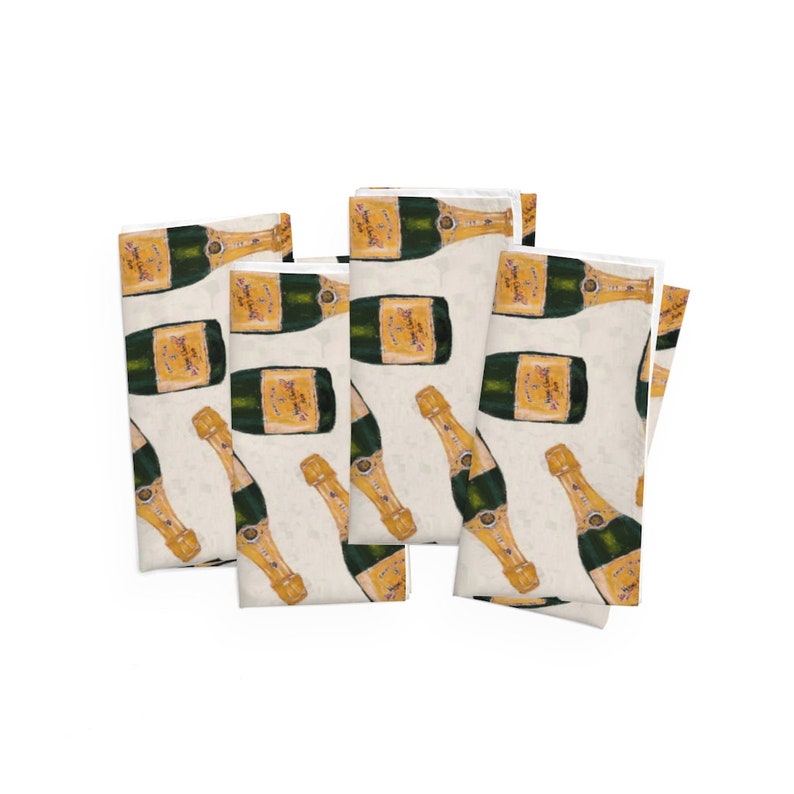 Veuve Yellow Label Champagne Napkins Dinner Party, Engagement, Birthday
