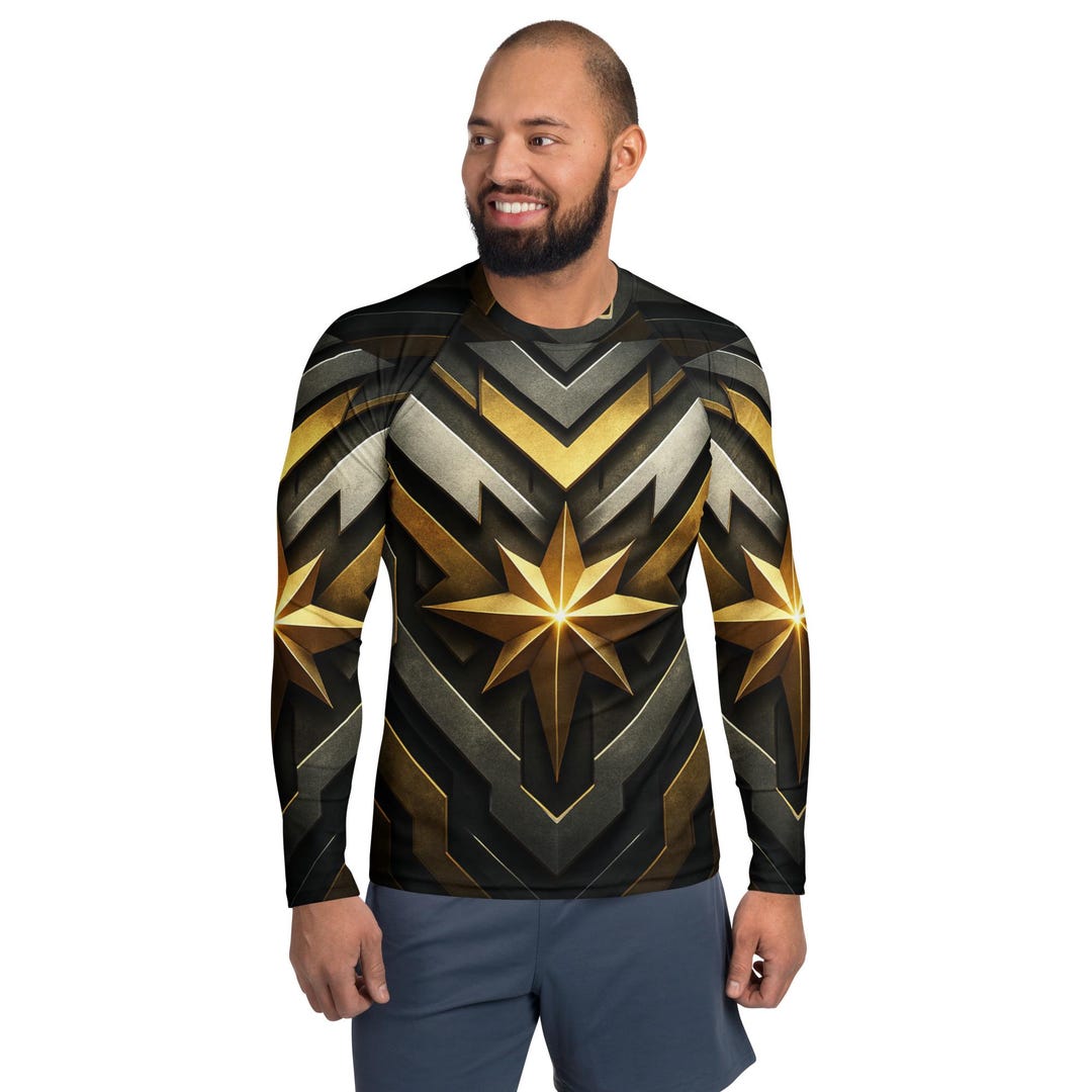 Gold Rash Guard Designs Warrior Gold Rash Guard - Etsy