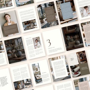 Elegant Canva-mall för e-böcker | Redaktionell e-boksdesign med krämfärgad och brun färg | A4- och US Letter-storlekar | Redigerbar mall för leadmagneter (PLR)